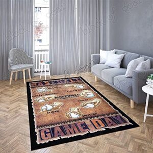 area rug-baseball pitching grips living room rug mlh483r, 5′ x 8′ fluffy carpets for bedroom shaggy floor modern rug home decor mats