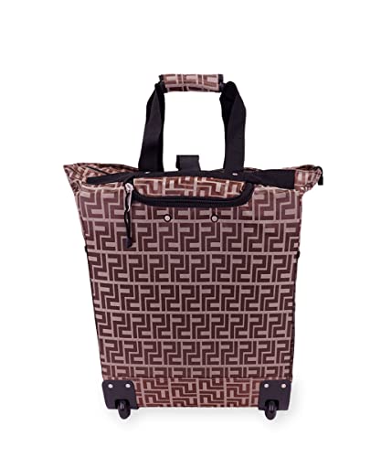 Everest Rolling Tote, Brown, One Size