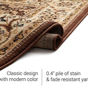 Well Woven Darya Brown Modern Sarouk Area Rug Updated Traditional Persian Style (5'3" x 7'3")