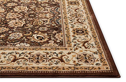 Well Woven Darya Brown Modern Sarouk Area Rug Updated Traditional Persian Style (5'3" x 7'3")