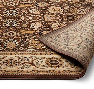 Well Woven Darya Brown Modern Sarouk Area Rug Updated Traditional Persian Style (5'3" x 7'3")