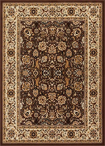 Well Woven Darya Brown Modern Sarouk Area Rug Updated Traditional Persian Style (5'3" x 7'3")