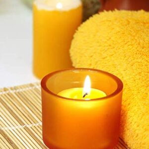 Votive Citronella Candles Summer Scented Indoor Outdoor Use - Authentic Citronella Oil - 10 Hour Burn time - Yellow, Set of 72 (Glass Holders Not Included)