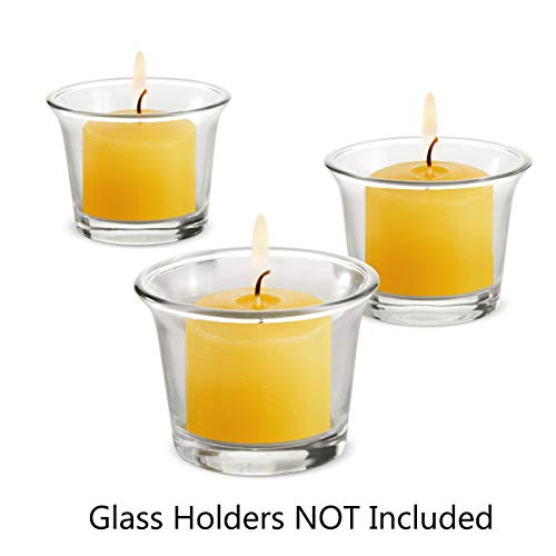 Votive Citronella Candles Summer Scented Indoor Outdoor Use - Authentic Citronella Oil - 10 Hour Burn time - Yellow, Set of 72 (Glass Holders Not Included)