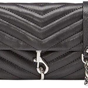 Rebecca Minkoff womens Edie on Chain Wallet, Black, One Size US