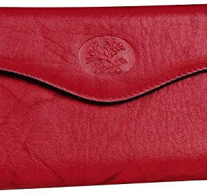 Buxton RFID Organizer Clutch Wallet One Size Red