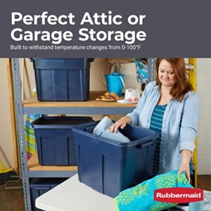 Rubbermaid Roughneck️ Storage Totes 18 Gal, Durable Stackable Storage Containers, Great for Garage Storage, Moving Boxes, and More, 6-Pack