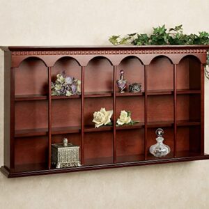 Touch of Class Mackenzie Wall Curio Shelf - Made of Wood - Elegant Display - Mounted Wooden Furniture Shelves for Living Room, Kitchen