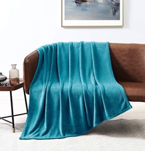 love’s cabin flannel fleece blanket throw size teal throw blanket for couch, extra soft double side fuzzy & plush fall blanket, fluffy cozy blanket for adults kids or pet (lightweight,non shedding)