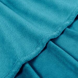 Love's cabin Flannel Fleece Blanket Throw Size Teal Throw Blanket for Couch, Extra Soft Double Side Fuzzy & Plush Fall Blanket, Fluffy Cozy Blanket for Adults Kids or Pet (Lightweight,Non Shedding)