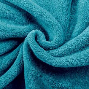 Love's cabin Flannel Fleece Blanket Throw Size Teal Throw Blanket for Couch, Extra Soft Double Side Fuzzy & Plush Fall Blanket, Fluffy Cozy Blanket for Adults Kids or Pet (Lightweight,Non Shedding)