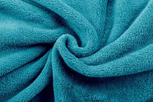 Love's cabin Flannel Fleece Blanket Throw Size Teal Throw Blanket for Couch, Extra Soft Double Side Fuzzy & Plush Fall Blanket, Fluffy Cozy Blanket for Adults Kids or Pet (Lightweight,Non Shedding)