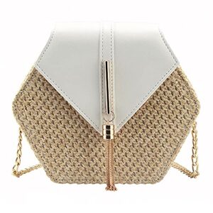 bausweety women’s crossbody bag cute straw shoulder bag