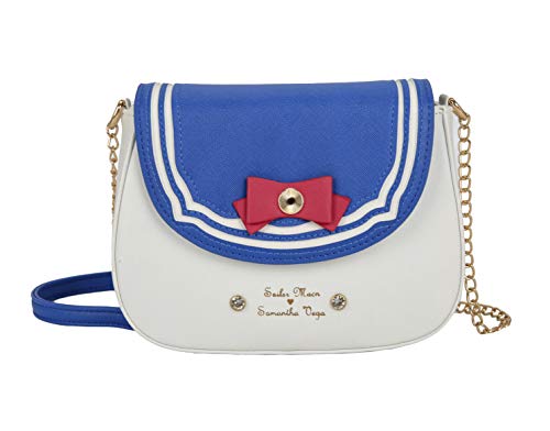 Sunwel Fashion Kawaii Anime Sailor Moon inspired Cosplay Purse Bow Chain Shoulder Crossbody Bag (blue)