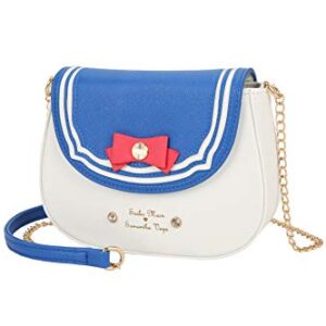 Sunwel Fashion Kawaii Anime Sailor Moon inspired Cosplay Purse Bow Chain Shoulder Crossbody Bag (blue)