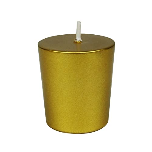 Zest Candle 12-Piece Votive Candles, Metallic Gold