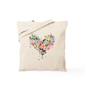cafepress heart of butterflies tote-bag natural canvas tote-bag,shopping-bag