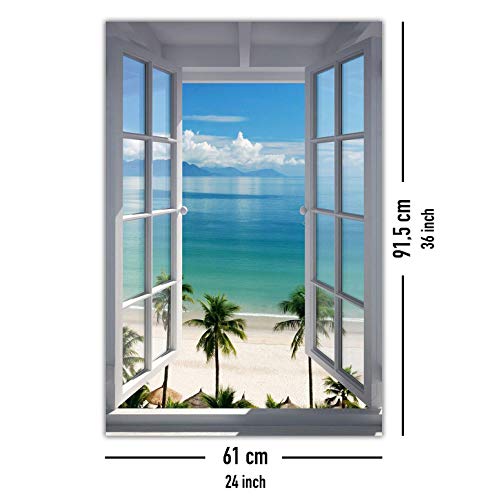 Beach Window Poster (24"x36")
