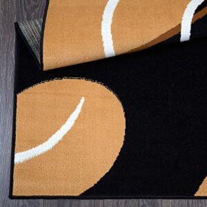 Home Dynamix Loire Contemporary Area Rug 8x10 Ebony/Yellow