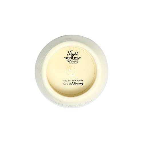 Pavilion Gift Company Light Your Way Memorial 19179 in Memory of Mother Ceramic Soy Wax Candle, White, 8 oz