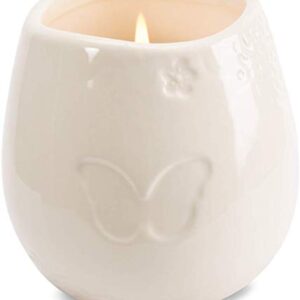 Pavilion Gift Company Light Your Way Memorial 19179 in Memory of Mother Ceramic Soy Wax Candle, White, 8 oz