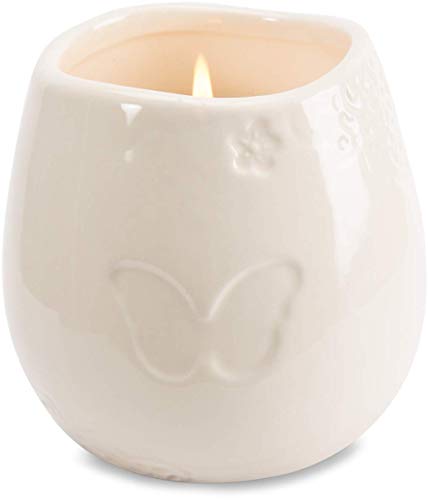 Pavilion Gift Company Light Your Way Memorial 19179 in Memory of Mother Ceramic Soy Wax Candle, White, 8 oz