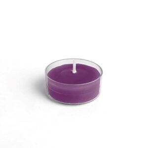 zest candle 50-piece tealight candles, purple
