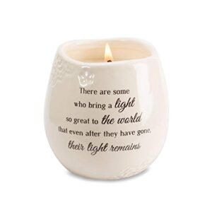 pavilion gift company 19176 in memory light remains ceramic soy wax candle , white 8 oz