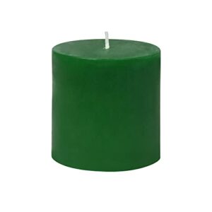 zest candle pillar candle, 3 by 3-inch, hunter green