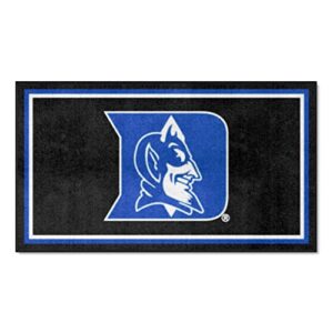 fanmats 19739 ncaa duke blue devils 3ft. x 5ft. plush area rug | sports fan area rug, home decor rug and tailgating mat