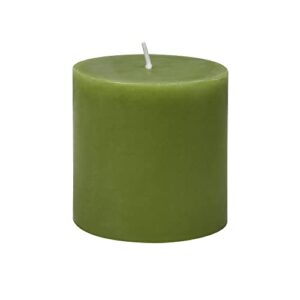 zest candle pillar candle, 3 by 3-inch, sage green
