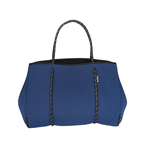 Lola Lole Woman's Shopping Handbag Tote Versatile, Durable (Navy)