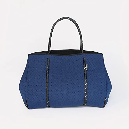 Lola Lole Woman's Shopping Handbag Tote Versatile, Durable (Navy)