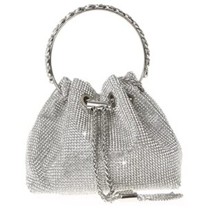 MMYOMI Women Upgrade Sparkly Rhinestone Glitter Evening Bag, Shoulder Bags Crossbody Bag Purses for Wedding Prom Party Club