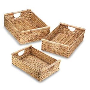 water hyacinth nesting basket (set of 3) 20.5″, 18″, 16.25″