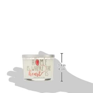 Aromascape PT41417 "Home is Where the Heart Is" 3-Wick Scented Candle (Brown Sugar Pecan, Cinnamon Bark, and Nutmeg), 11-Ounce , White