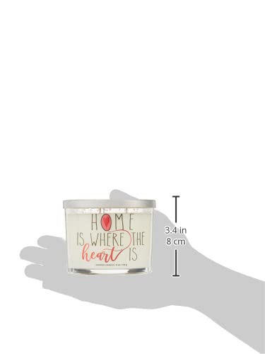 Aromascape PT41417 "Home is Where the Heart Is" 3-Wick Scented Candle (Brown Sugar Pecan, Cinnamon Bark, and Nutmeg), 11-Ounce , White