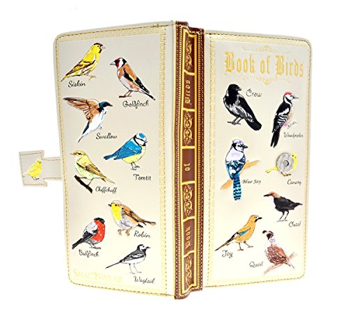 Shag Wear Bird Wallet for Women 7" (Book of Birds Beige)