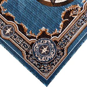 KJGRUG Texas Stars Cowboy Western - Colors (5' x 7', Royal Blue)