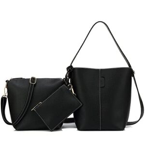 scarleton dual color crossbody bag, handbag for women, tote bag h205901 – black