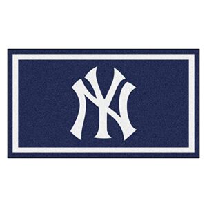 FANMATS MLB New York Yankees 3 Ft. x 5 Ft. Area RUG3 Ft. x 5 Ft. Area Rug, Navy, 3' x 5' (19813)
