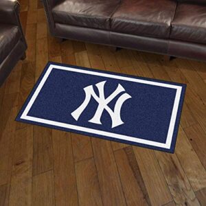 FANMATS MLB New York Yankees 3 Ft. x 5 Ft. Area RUG3 Ft. x 5 Ft. Area Rug, Navy, 3' x 5' (19813)