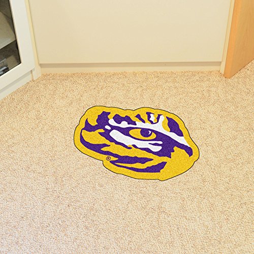 FANMATS - 8324 NCAA Louisiana State University Tigers Nylon Face Mascot Rug Approx. 3 ft x 4 ft