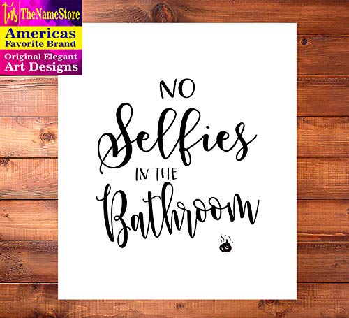 TheNameStore Bathroom Quotes and Sayings Art Prints | Set of Four Photos 8x10 Unframed | Great Gift for Bathroom Decor