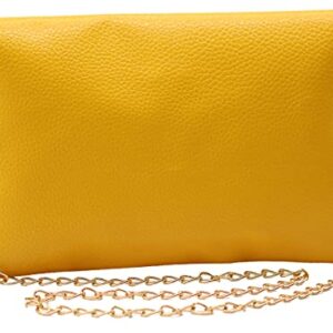 AMAZE Fashion Women Handbag Shoulder Bags Envelope Clutch Crossbody Satchel Tote Purse Leather Lady Bag (Yellow)