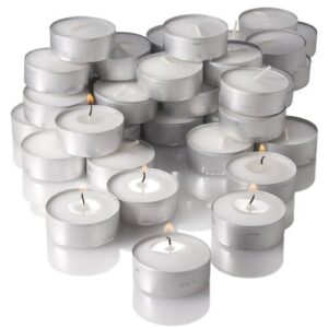 richland unscented tealight candles, white, set of 125