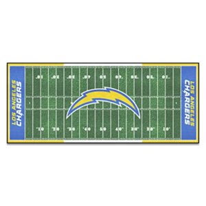 fanmats nfl san diego chargers nylon face football field runner , 30″x72″