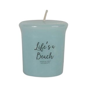 Home Traditions Single Wick Evenly Burning Highly Scented Votive Candle, Set of 8 (1.8 Oz Each) for Wedding, Birthday, Holiday, & Home Décor - Lifes A Beach