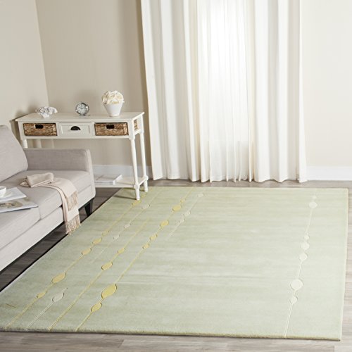 SAFAVIEH Soho Collection 8'3" x 11' Light Green SOH303A Handmade Premium Wool Area Rug