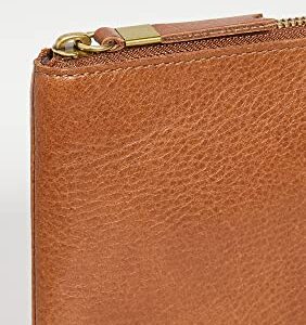 Madewell Women's The Leather Pouch Clutch, English Saddle, Tan, Brown, One Size